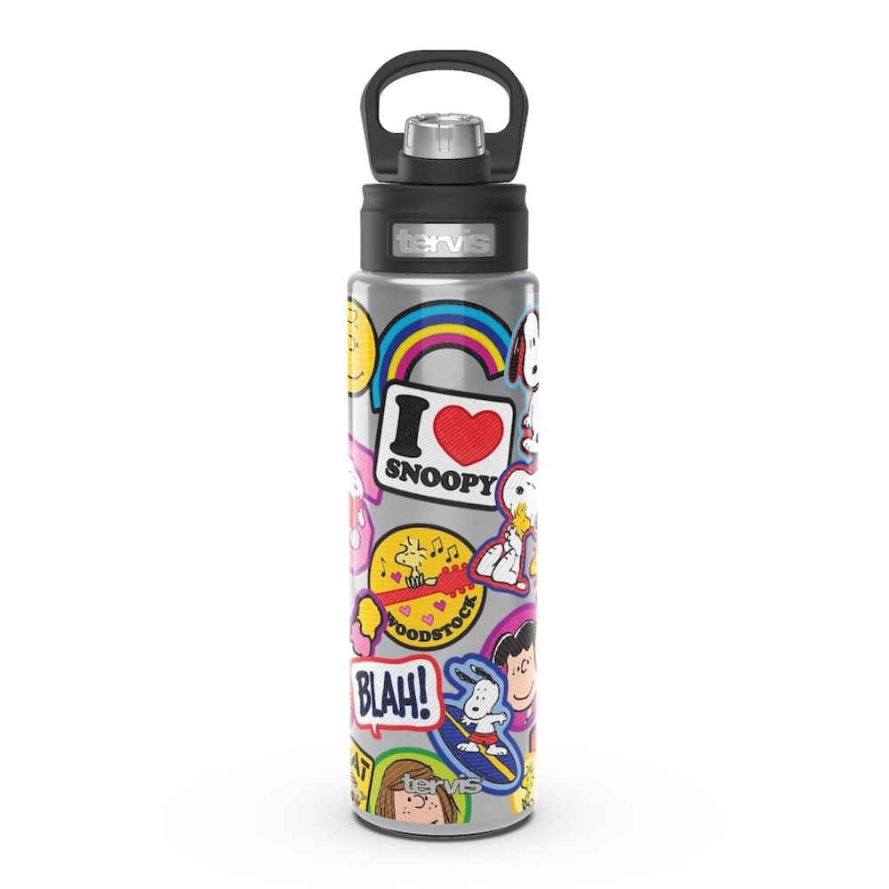Peanuts™ Snoopy and Friends Stainless Steel Wide Mouth Bottle, Deluxe Spout Lid.